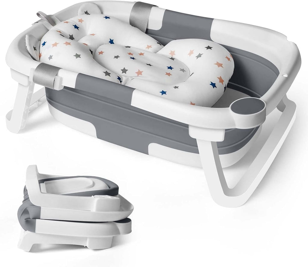 Baby Bath Foldable Tub Collapsible Bathtub Baby Bath Essentials for Newborn