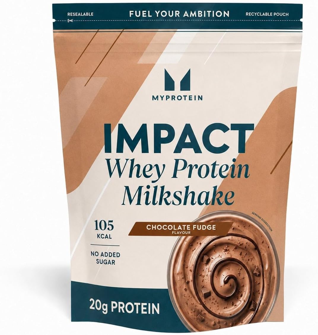 Myprotein Impact Whey Protein Milkshake - Chocolate Fudge | 90 Servings | 20g+ Protein Per Serving | Rich, Smooth & Indulgeny | Low Fat & Easy Mixing