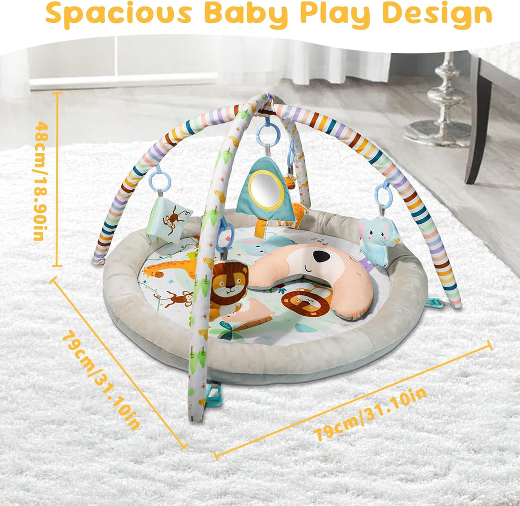 Baby Play Mat, Activity Gym Play Mat for Newborn with Hanging Toys
