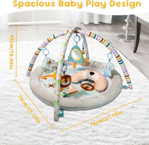 Baby Play Mat, Activity Gym Play Mat for Newborn with Hanging Toys