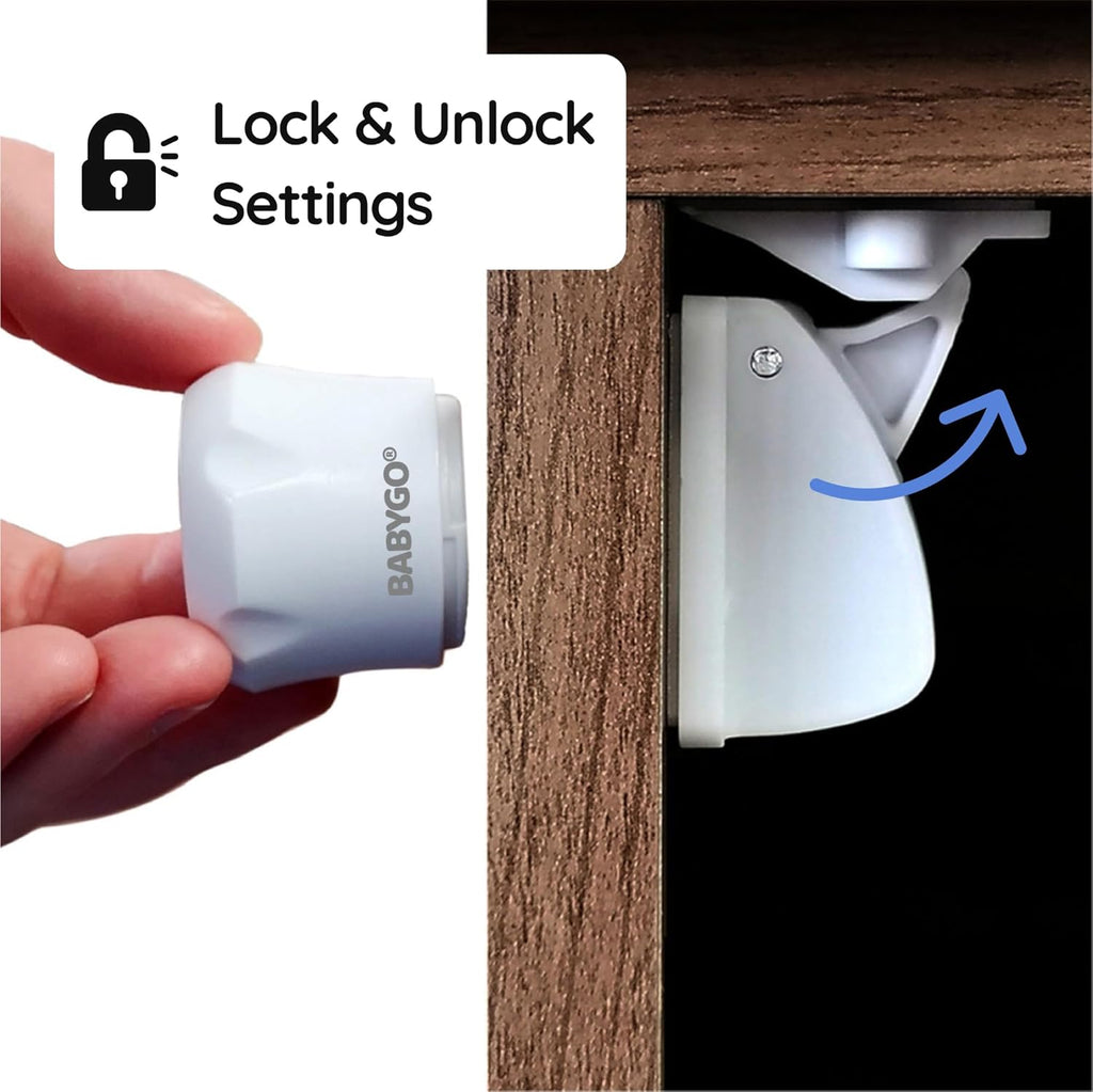 BABYGO® Magnetic Child Safety Cupboard Locks for Children 10 Locks