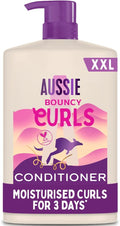 Aussie Bouncy Curls Shampoo 1000ml. Gently Cleanses and Moisturises Wavy and Curly Hair.