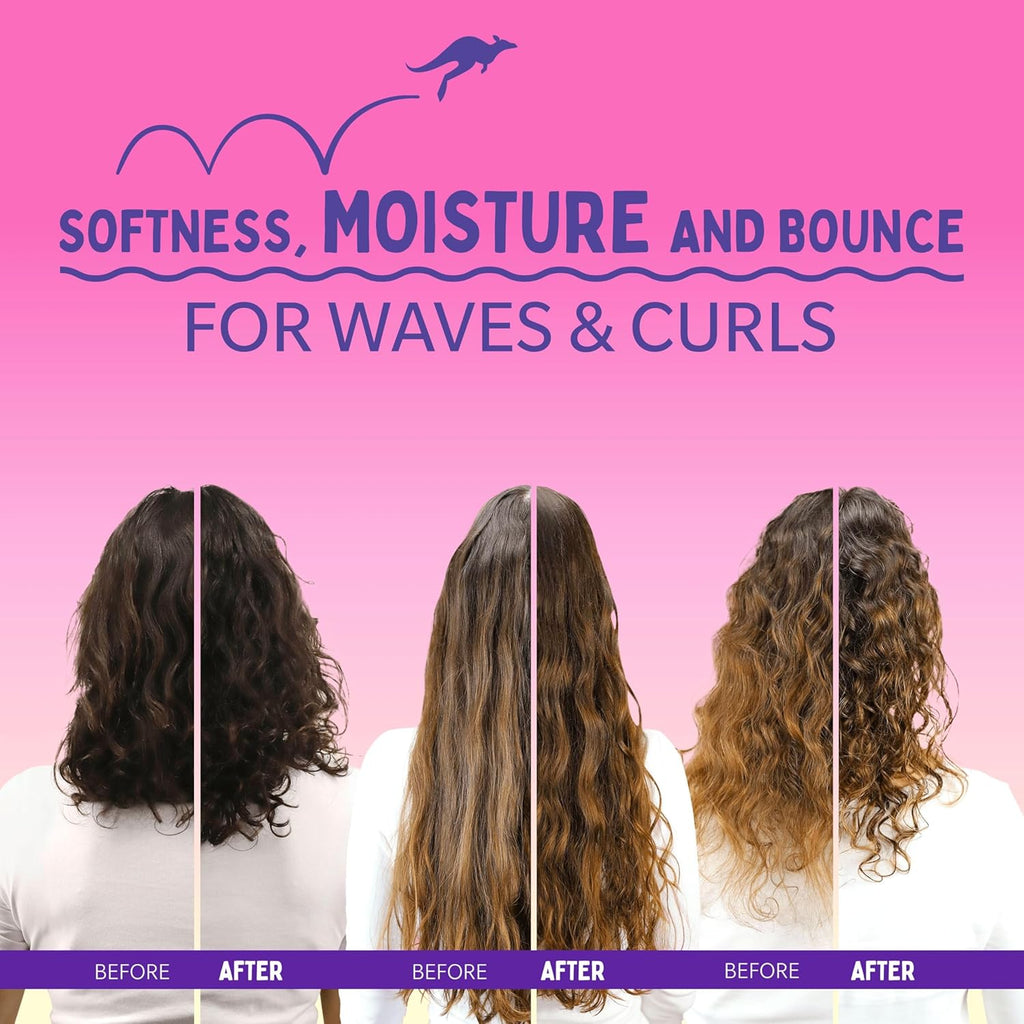 Aussie Bouncy Curls Shampoo 1000ml. Gently Cleanses and Moisturises Wavy and Curly Hair.