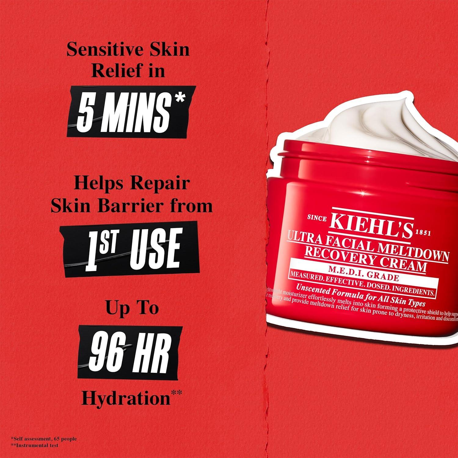 Kiehl’s Ultra Facial Meltdown Recovery Cream, Colloidal Oatmeal Skin Protectant for Sensitive, Eczema‑Prone Skin, Repairs Barrier & Hydrates up to 96hrs
