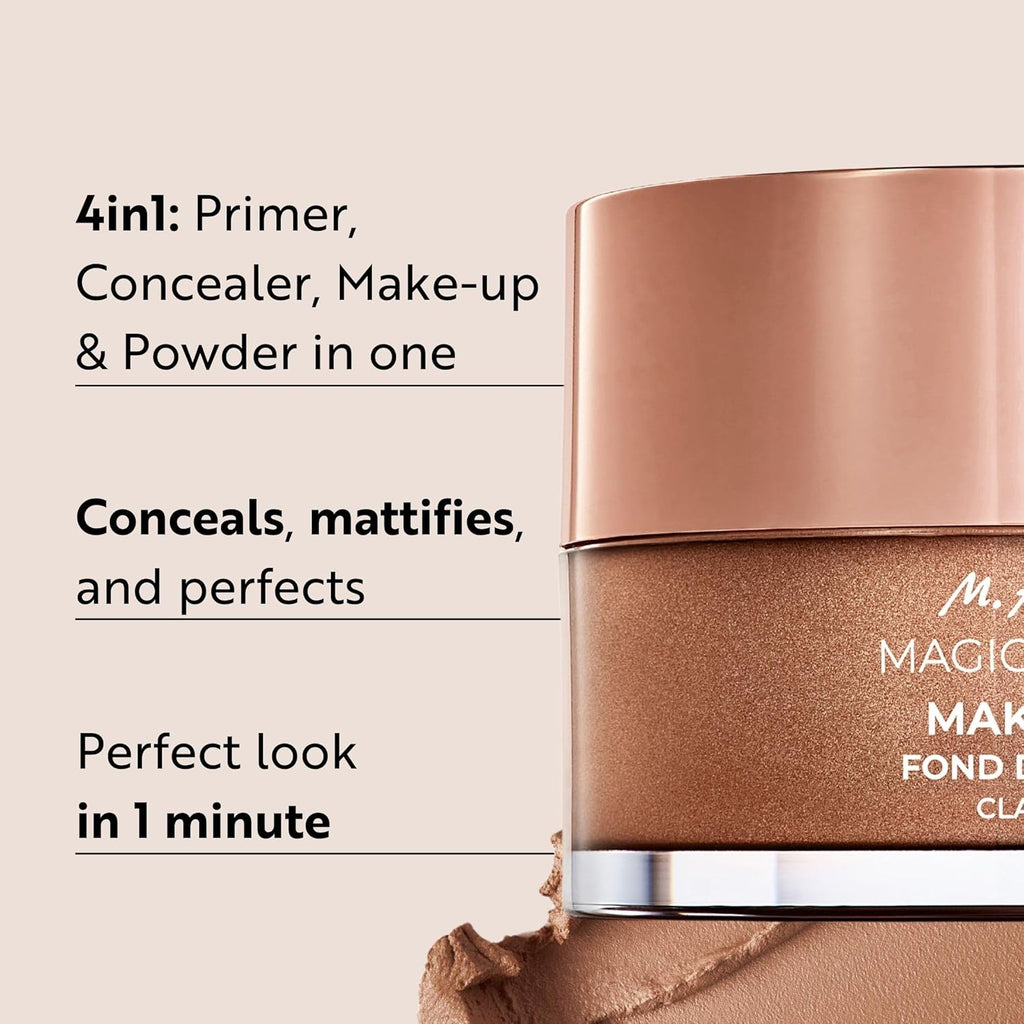 M. Asam Magic Finish Make-Up Mousse Classic (1.01 Fl Oz) – 4in1 Primer, Foundation, Concealer & Powder With Buildable Coverage, Hides Redness And Dark Spots, Vegan, For Light To Medium Skin Tones