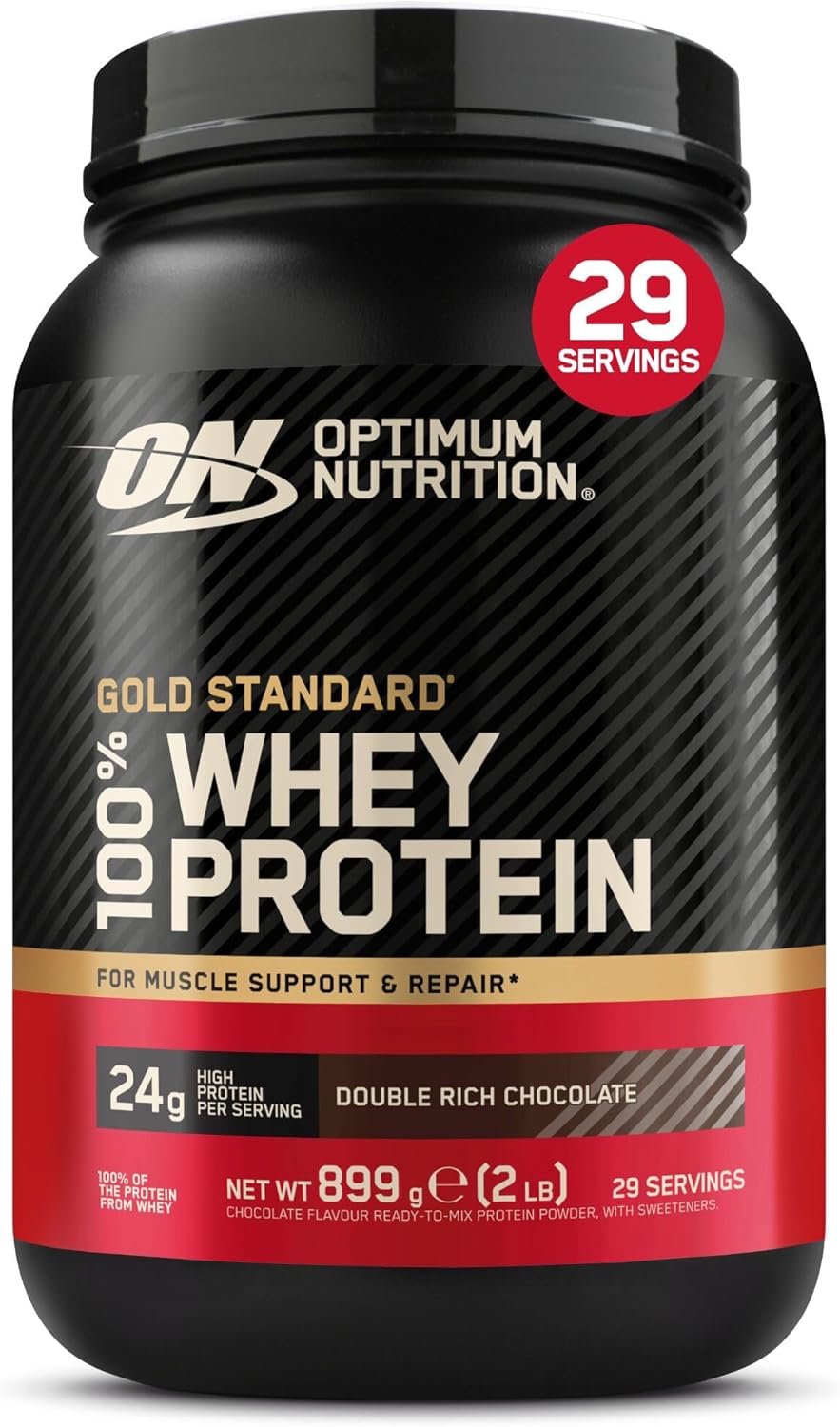 Optimum Nutrition Gold Standard 100% Whey Protein Powder, Double Rich Chocolate 1.98 Pound (Packaging May Vary)