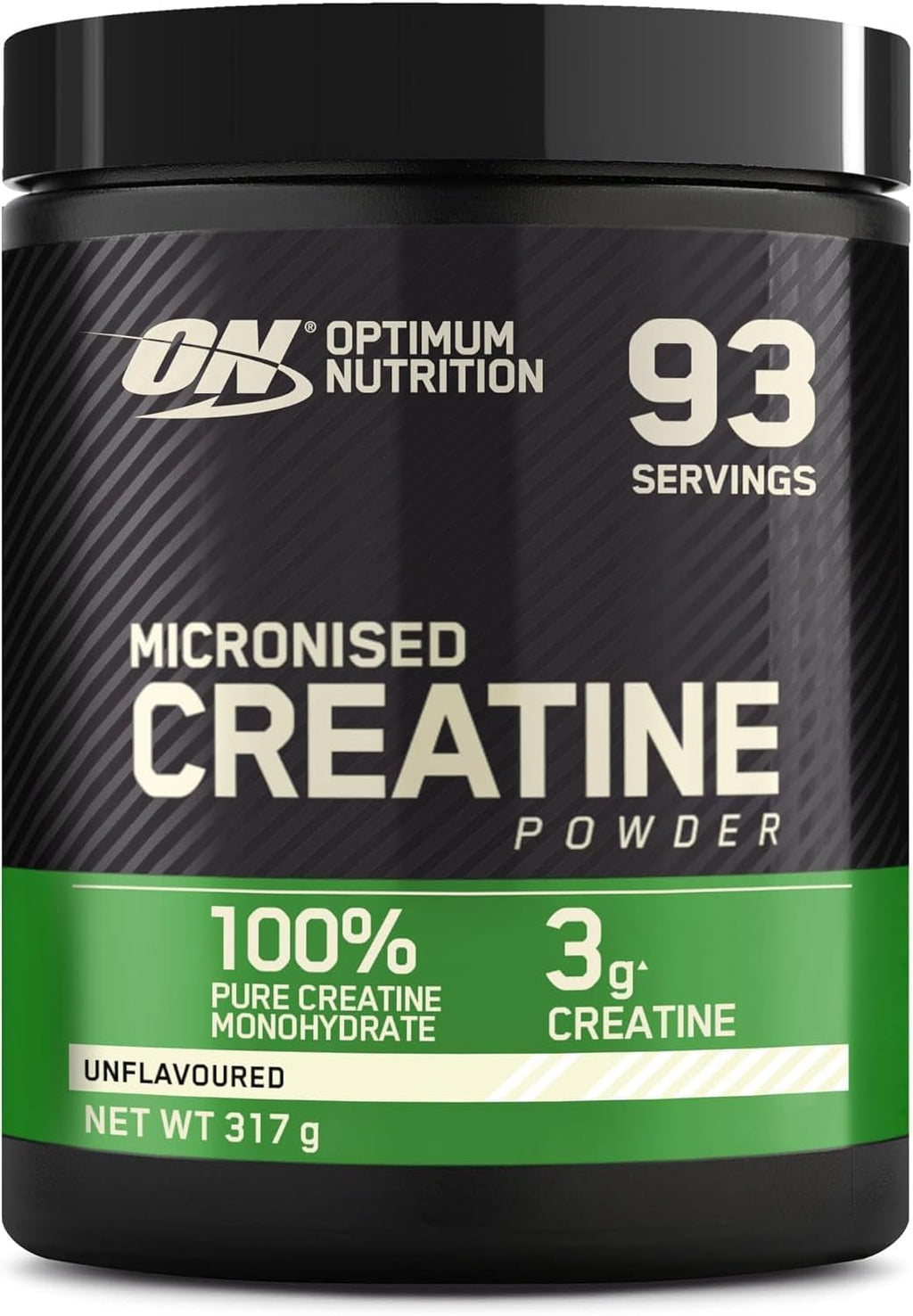 Optimum Nutrition Micronised Creatine Monohydrate Powder, Creatine, Unflavoured, Supplement to Improve Strength and Muscle Performance, Pre and Post Workout, 634 g, 186 Servings