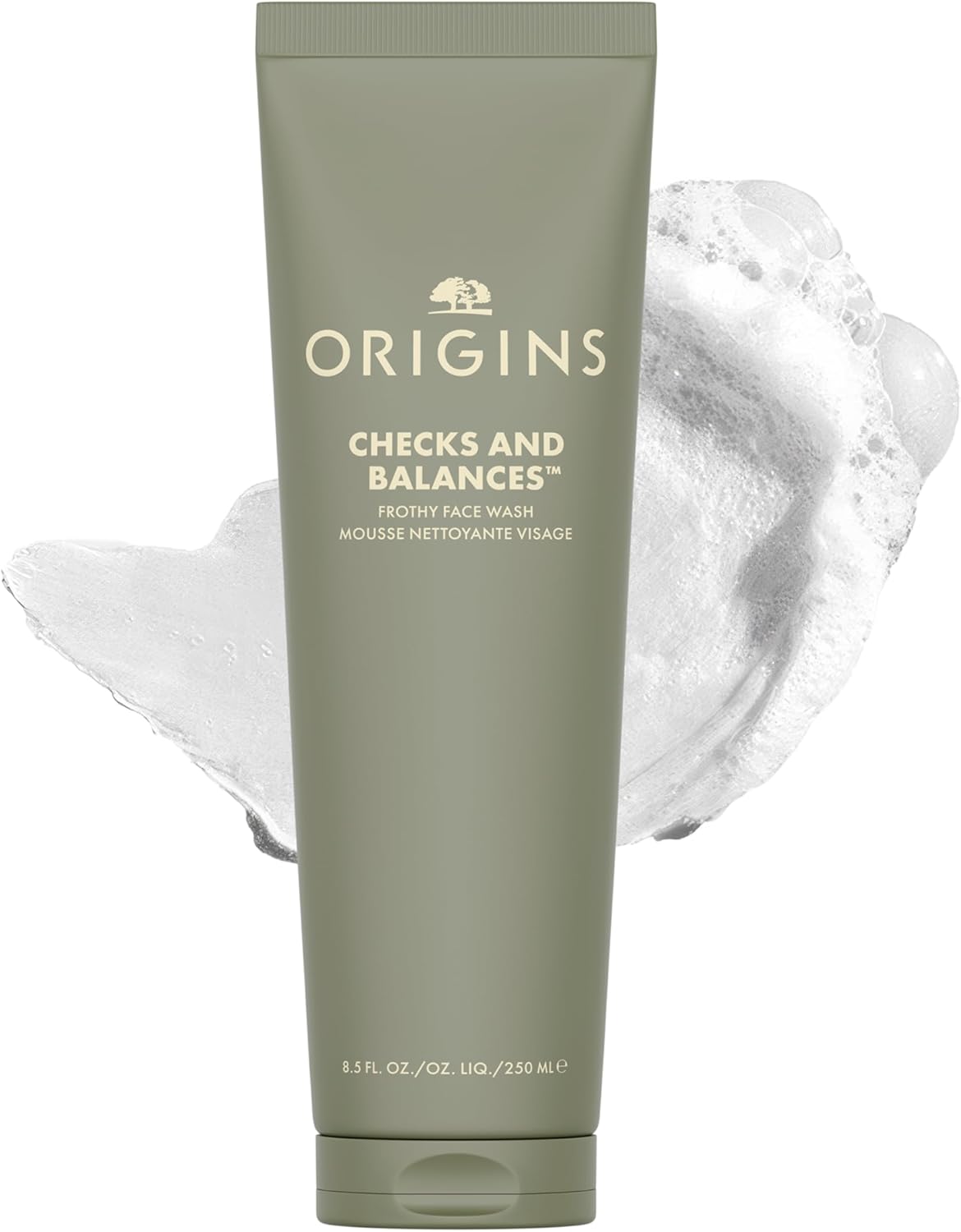 Origins Checks and Balances Frothy Face Wash | Gentle Face Cleanser for All Skin Types | With Mint, Wheat Protein and Tourmaline