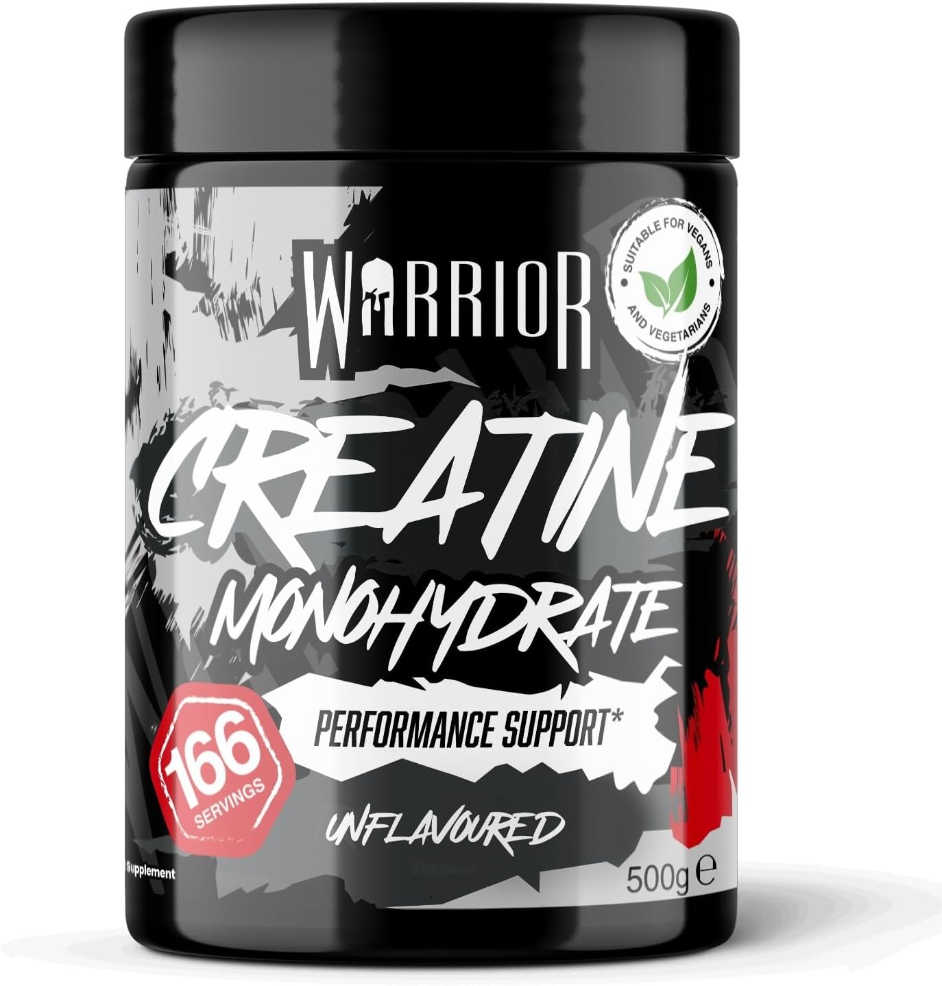 Warrior Creatine Monohydrate Powder 500g (166 Servings) – Pure Creatine Powder, Easy Dissolve Micronised Creatine (Not Creatine Gummies or Tablets), Vegan Creatine for Women & Men (Unflavoured)