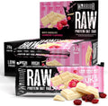Warrior RAW Protein Bars 12 x 75g – 20g High Protein Bar, Low Sugar High Fibre Oat Protein Flapjack – Protein Snacks, Meal Replacement Bars (White Chocolate Cranberry)